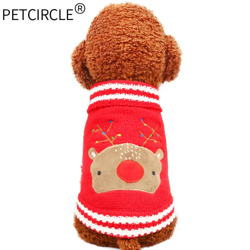 deer PETCIRCLE Одежда для собак плюшевая Одежда для собак осень зима платье Французский для бульдога Чихуахуа Одежда для щенков свитер из синели серия - Цвет: deer