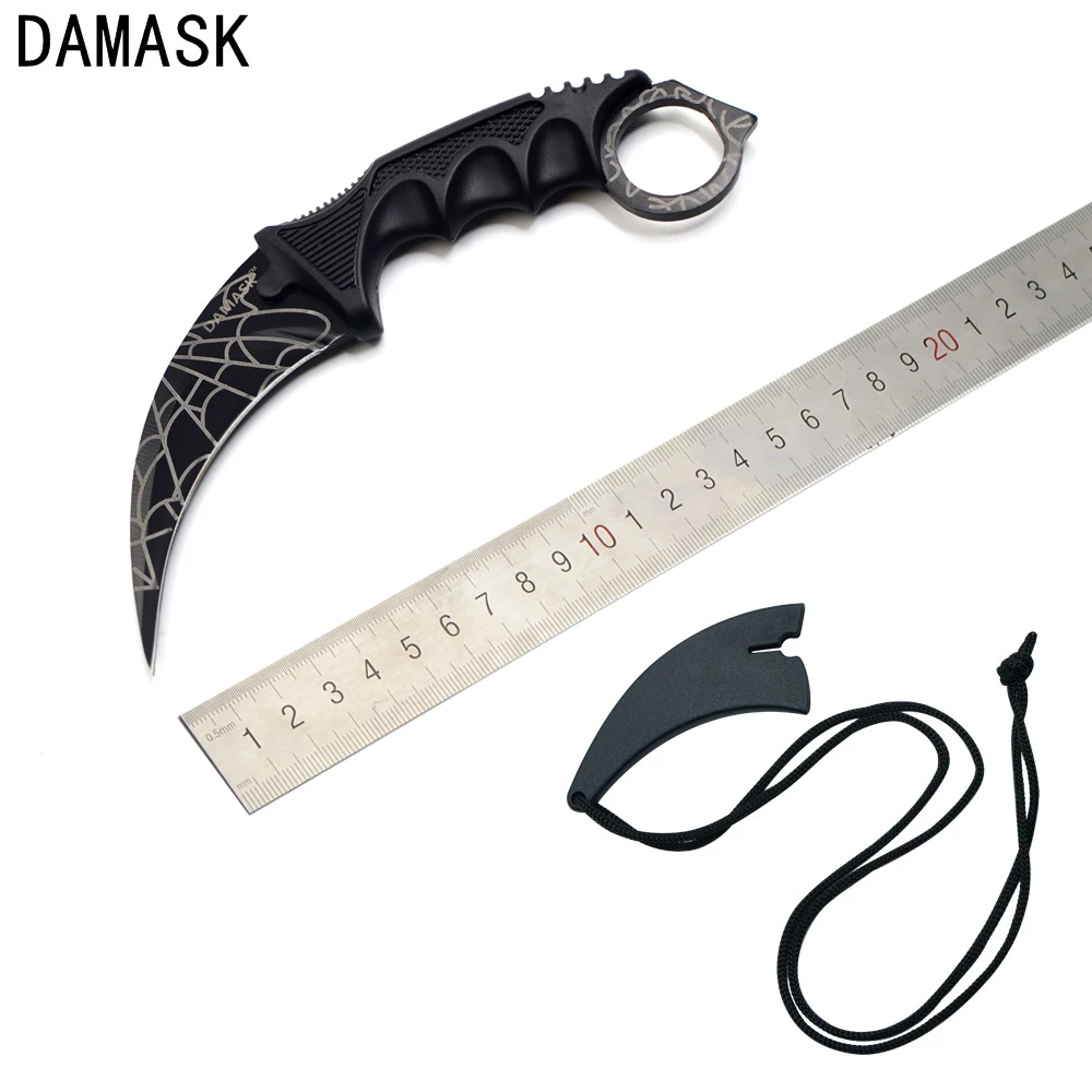 Damask очень острое лезвие Походный нож боевой тактический инструмент для