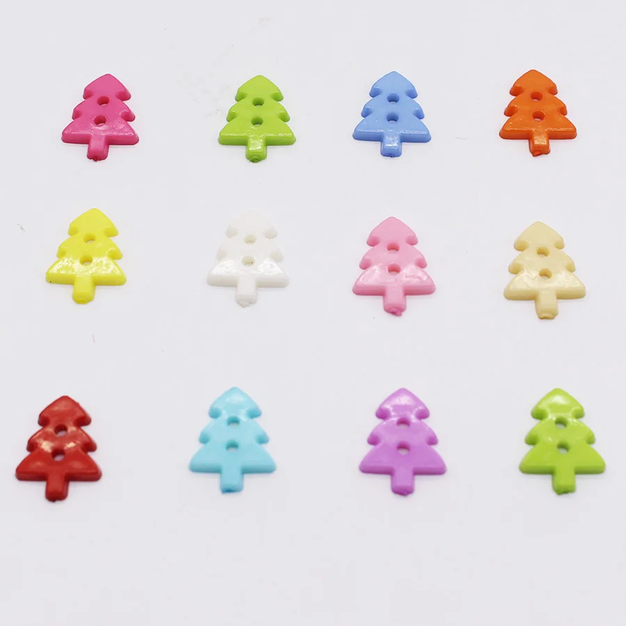 Рождественская елка акриловые пуговицы для скрапбукинга 2 отверстия