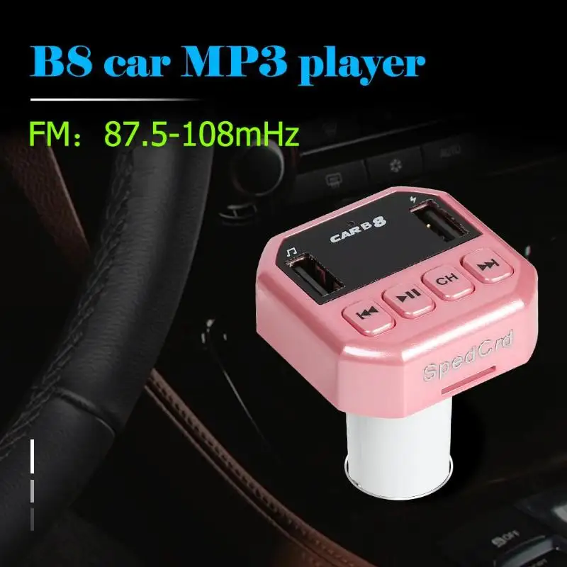 B8 Handsfree Car Kit Bluetooth FM передатчик стерео MP3 плеер Музыкальный адаптер 3.1A USB зарядное