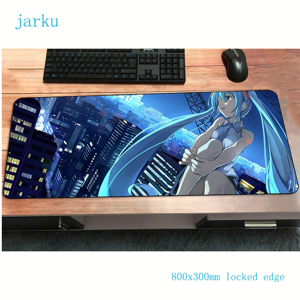 Хацунэ Мику коврик для мыши Сексуальный игровой коврик для мыши 800x300x2 мм геймерский коврик для мыши игровой компьютерный стол padmouse клавиатура большие игровые коврики