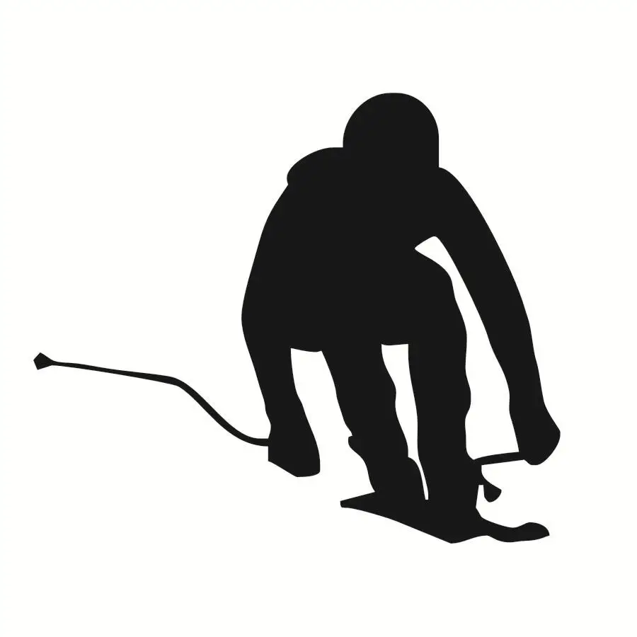 DCTOP Skiing Ski Wall Stickers Homr Decor Removable Vinyl Kids Birthday Gift Art Decals Skier Waterproof Living Room Decal | Дом и сад