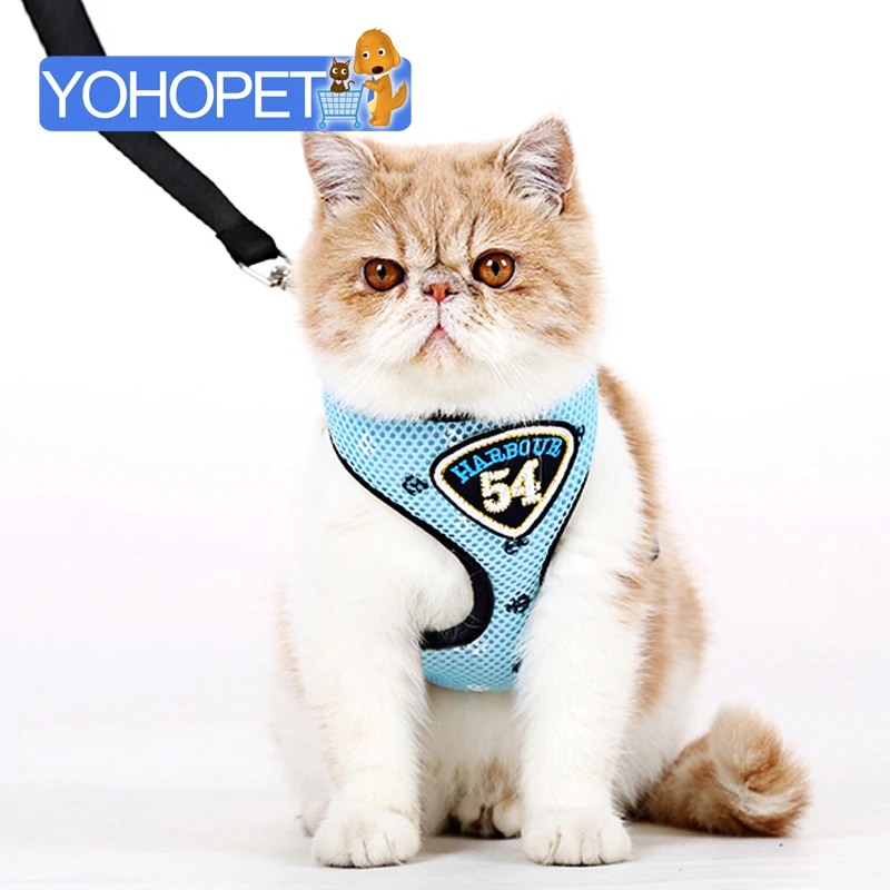 Новые хлопковые воротники для кошек на груди трикотажные ошейники поводок