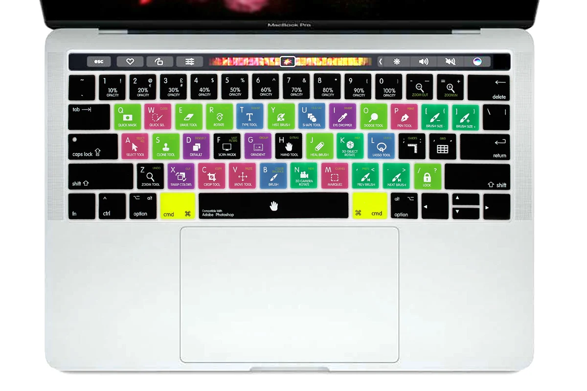 Силиконовый чехол с клавиатурой США для Macbook Pro 13 &quotA1706 и 15&quot A1707 сенсорной