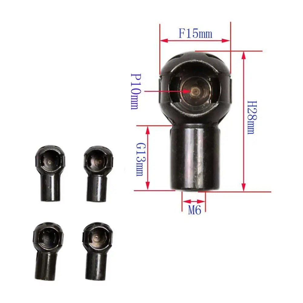 4 Metal nut Для Porsche Для Toyota для Nissan для M6 4 шт. Металлические газовые стойки пружинный подъем поддерживает винт Замена ударов Разъем Кронштейн - Цвет: 4 Metal nut