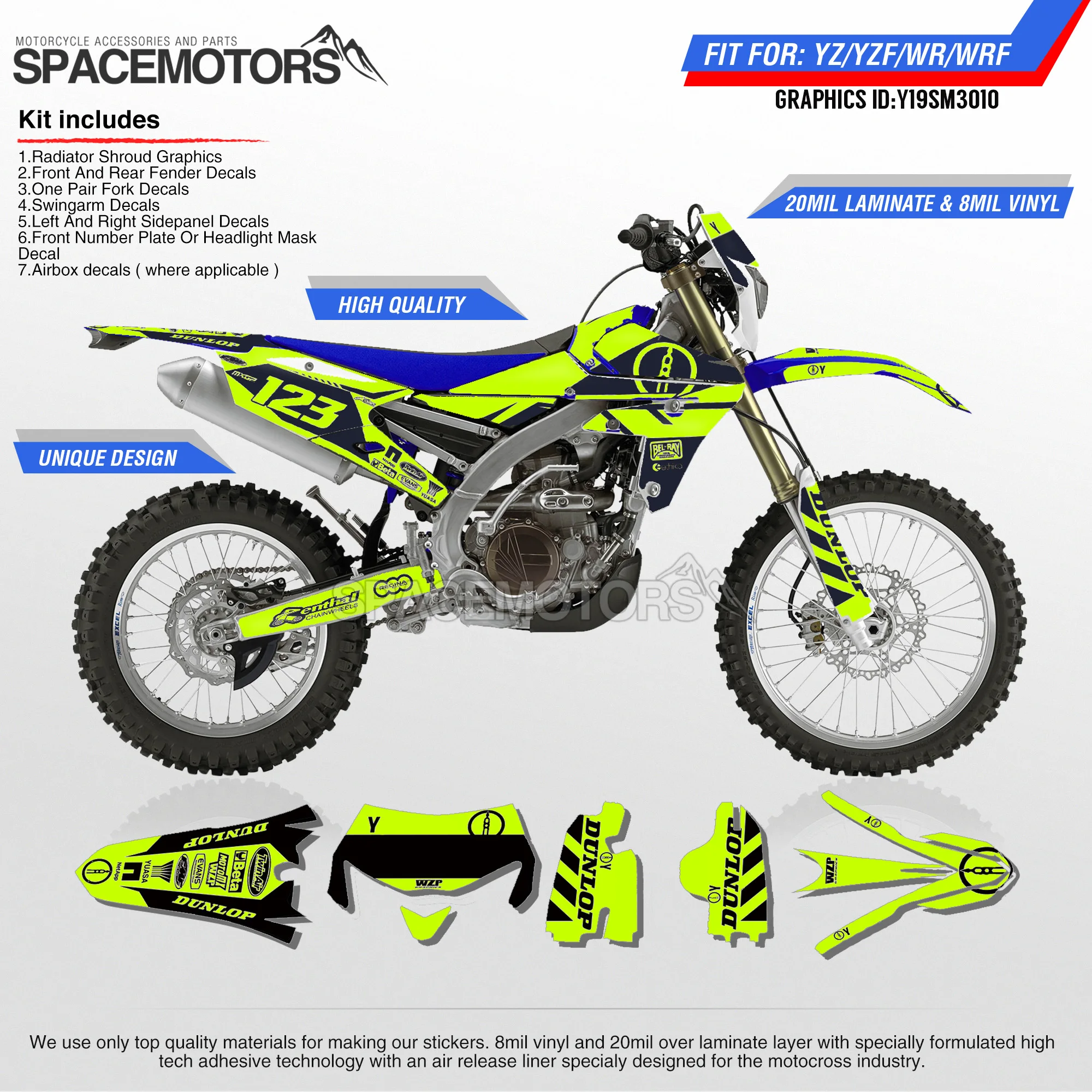 MotoSpace персонализированные графические фоны команды наклейки 3M пользовательские