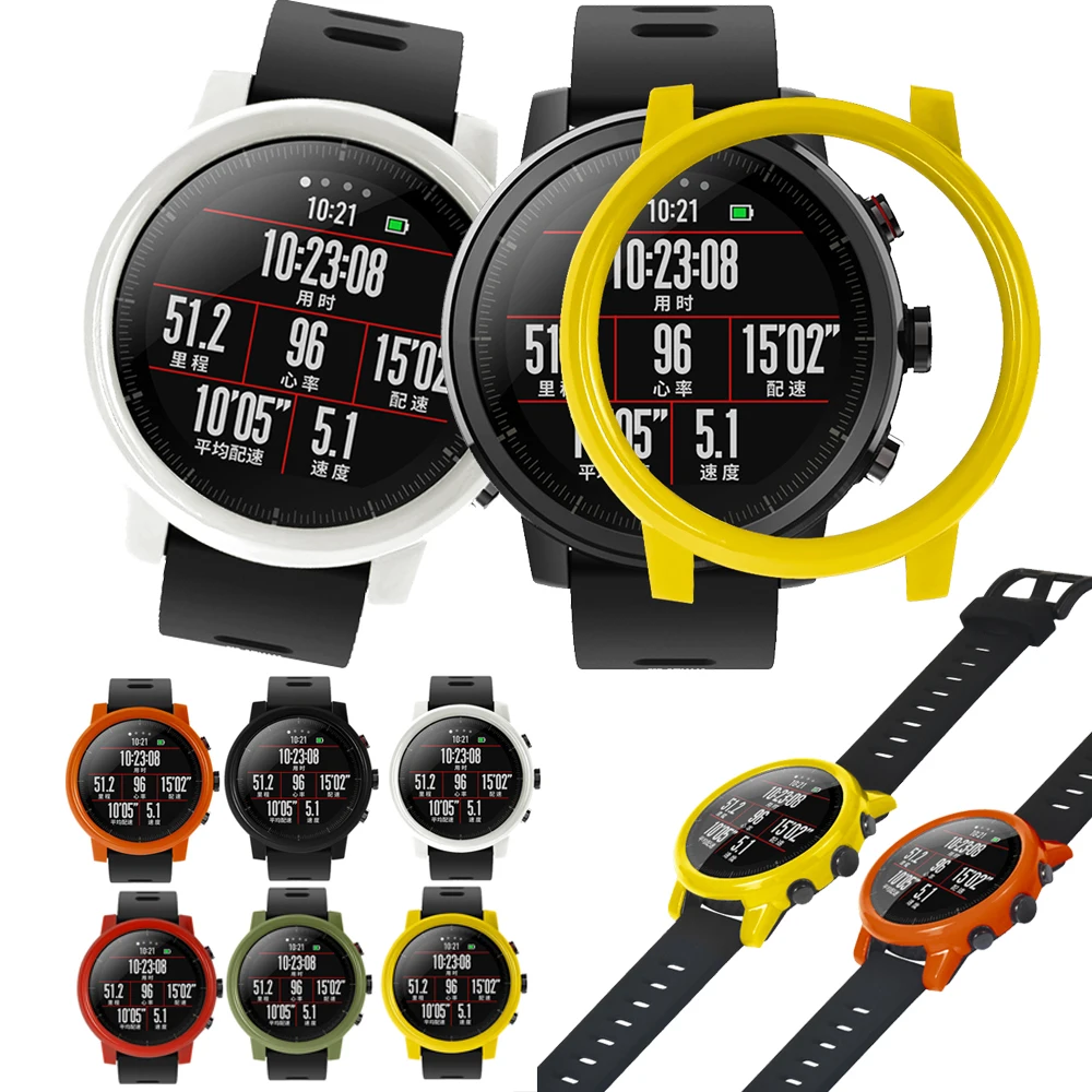Для Xiaomi amazfit 2 stratos чехол для часов защитная оболочка для Huami Amazfit Stratos 2/2 S полная Рамка ПК защитный чехол