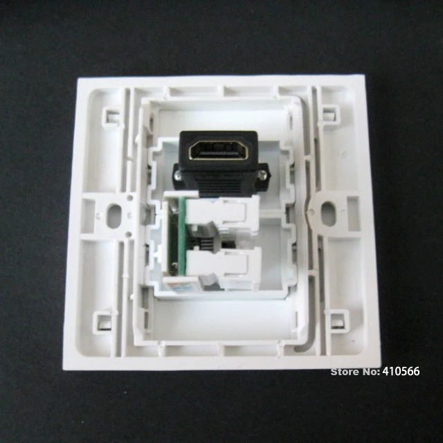 Лидер продаж настенный разъем HDMI + RJ45 для розетки работает с компьютером DVD дома