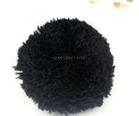 60pcs large 6cm yarn pom pom ball knitting supply for diy project knitting garland crochet cotton decor black color