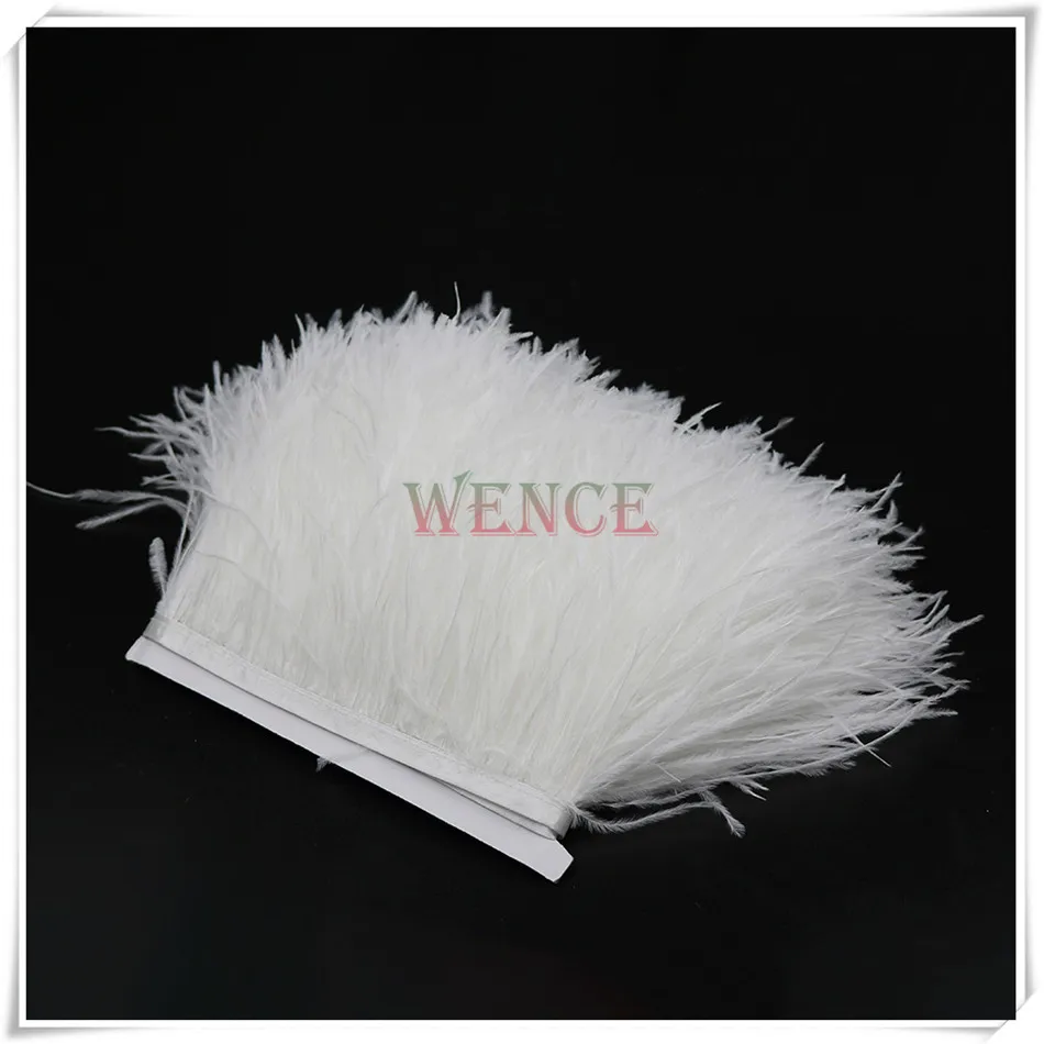 10 ярдов Высокое качество реального обрезки страусовых перьев Высота 15 см перья