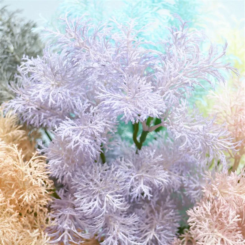 Fake Single Stem Smoky Grass 17.72&quot Length Simulation Misty Flower for Wedding Home Showcase Decorative Artificial Plants | Дом и сад