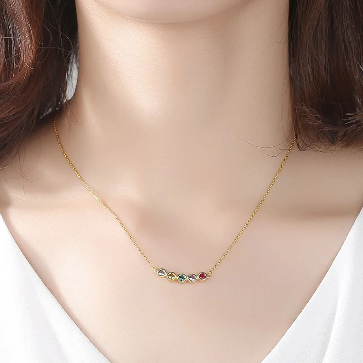 Пять цвет натуральный опал jewelry Подвеска S925 серебро женское ожерелье