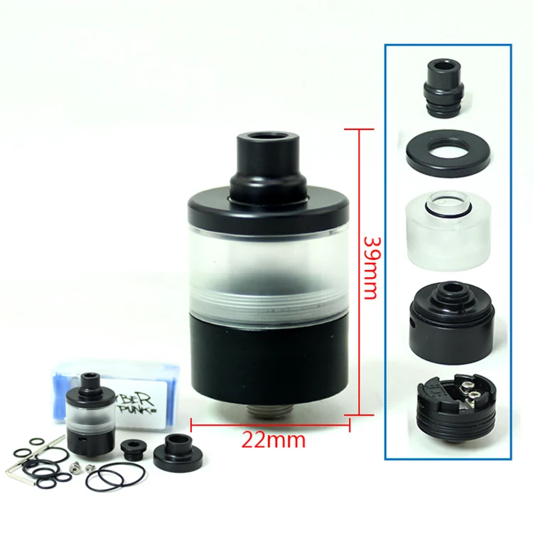 SXK стиль D. VA RDTA 22 мм DIY Vape Танк одна катушка перестраиваемая атомайзер с BF Pin