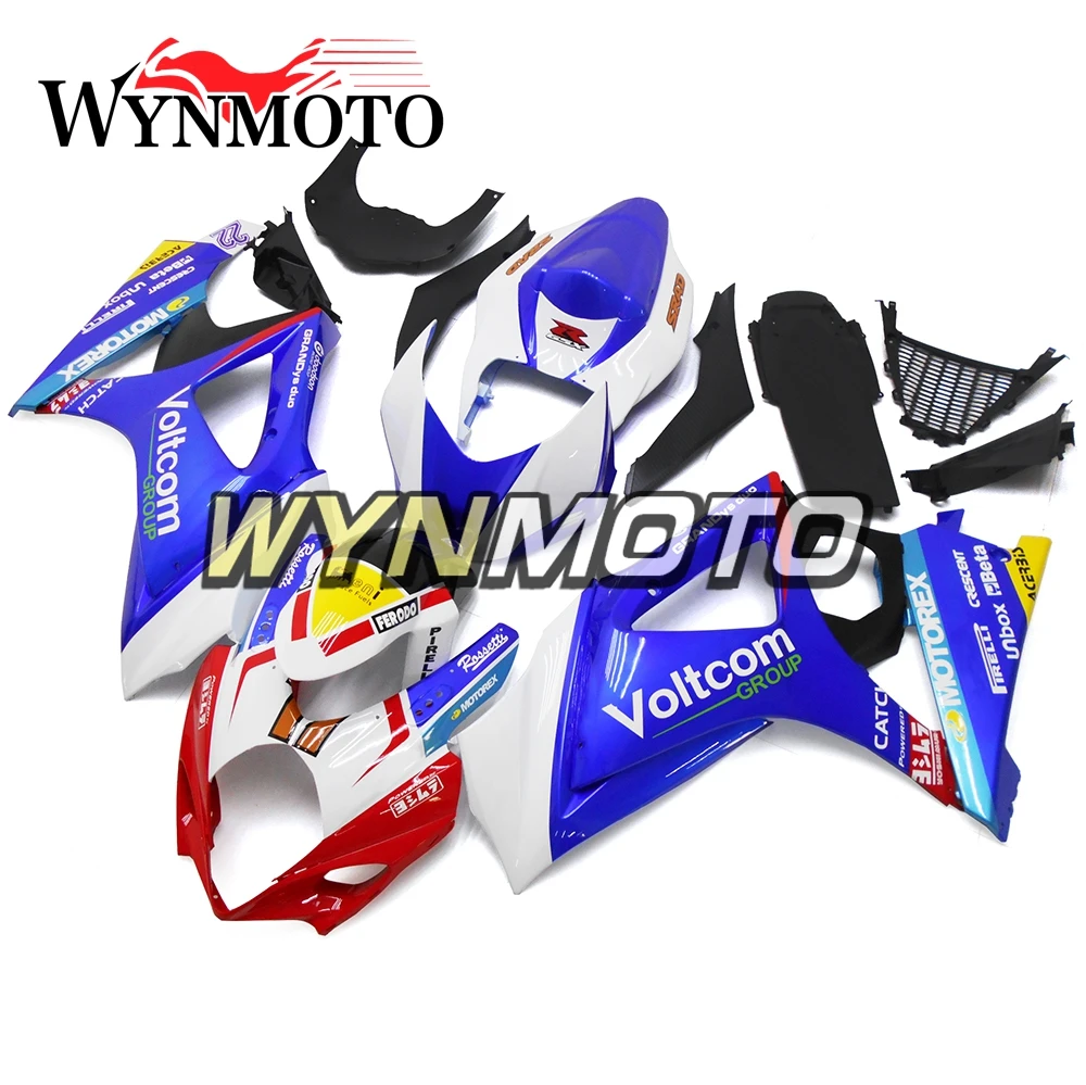 

White Red Blue Complete ABS Injection Fairings For Suzuki GSXR1000 K7 2007 2008 Motorbike Fairing Kits Covers Bodywork