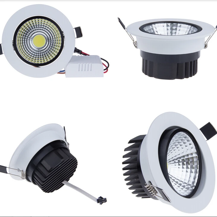 

Bright Dimmable led downlight COB Ceiling Spot Lights 3W 5W 7W 10W 12W 15W 20W LED ceiling Recessed lamp 4000K Indoor Lighting