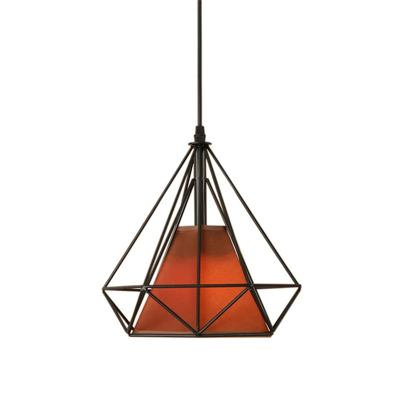 

American Loft Style Iron Cloth Droplight Vintage LED Pendant Light Fixtures For Dining Room Retro Hanging Lamp Indoor Lighting