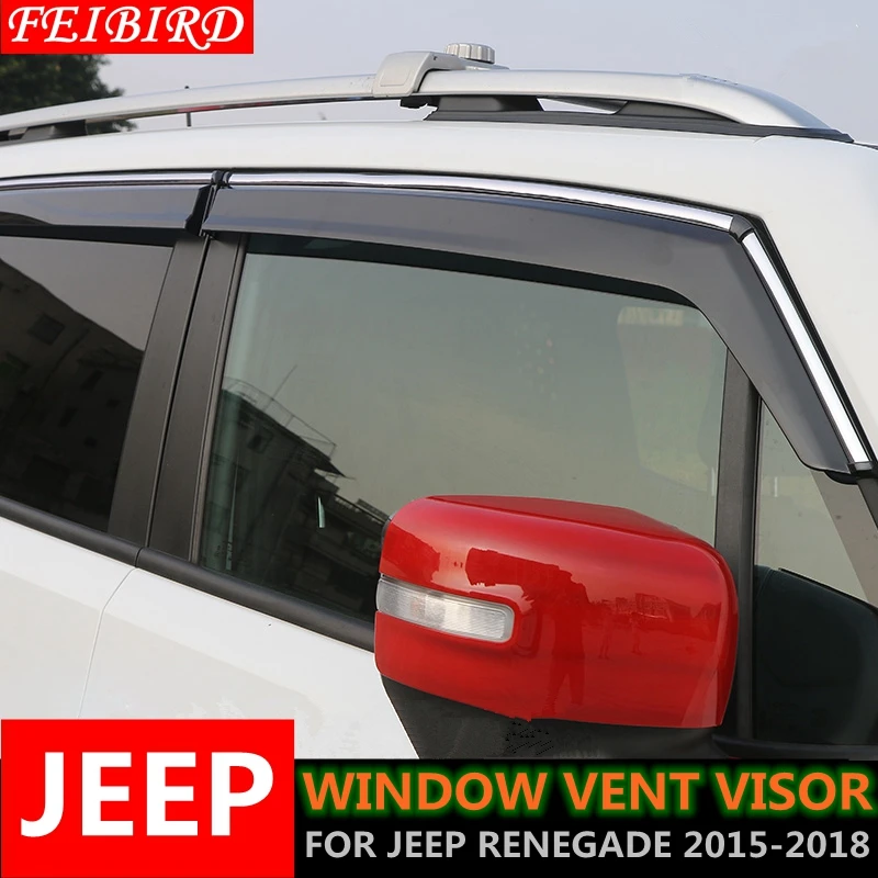 Оконные козырьки навесы ветровой дождь дефлекторы аксессуары для Jeep Renegade 2015 2016