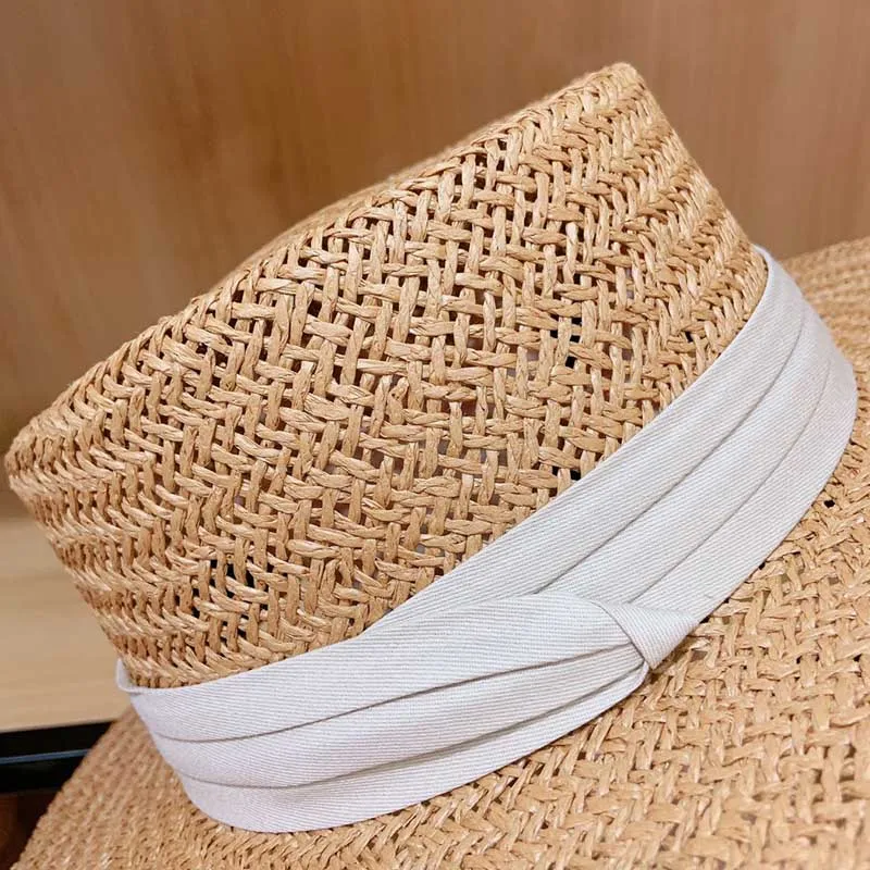 Соломенная шляпа с широкими полями для мужчин и женщин повседневная шапка в