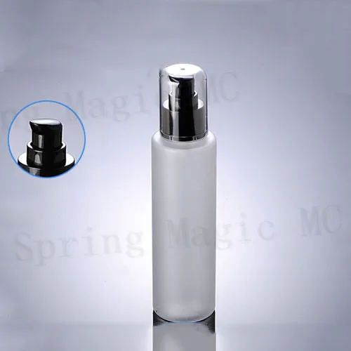 200ML WHITE/Frosted PET Plastic Bottle With Black Lotion Pump Cosmetic Containers Essence/Essential Oil/Body Bottles | Красота и
