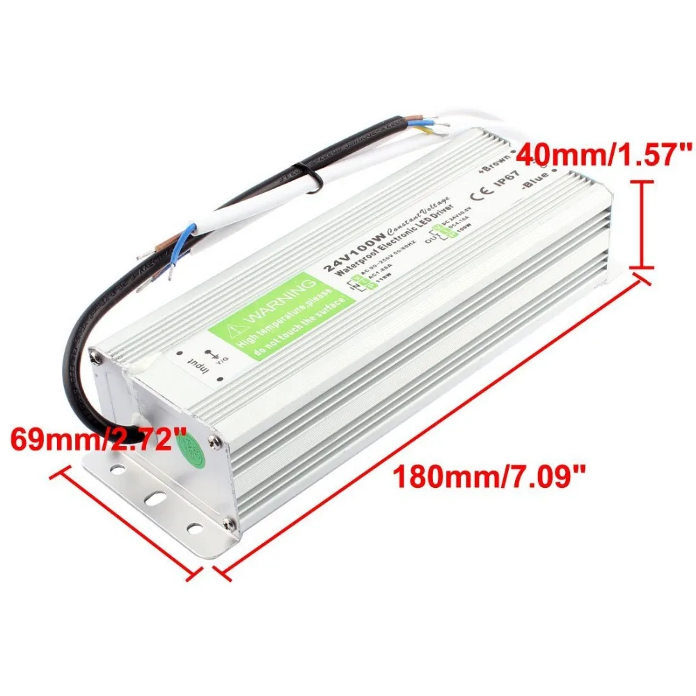 DC24V 10 Вт 20 30 36 45 50 60 80 100 120 150 Водонепроницаемый Электронный Драйвер внешний