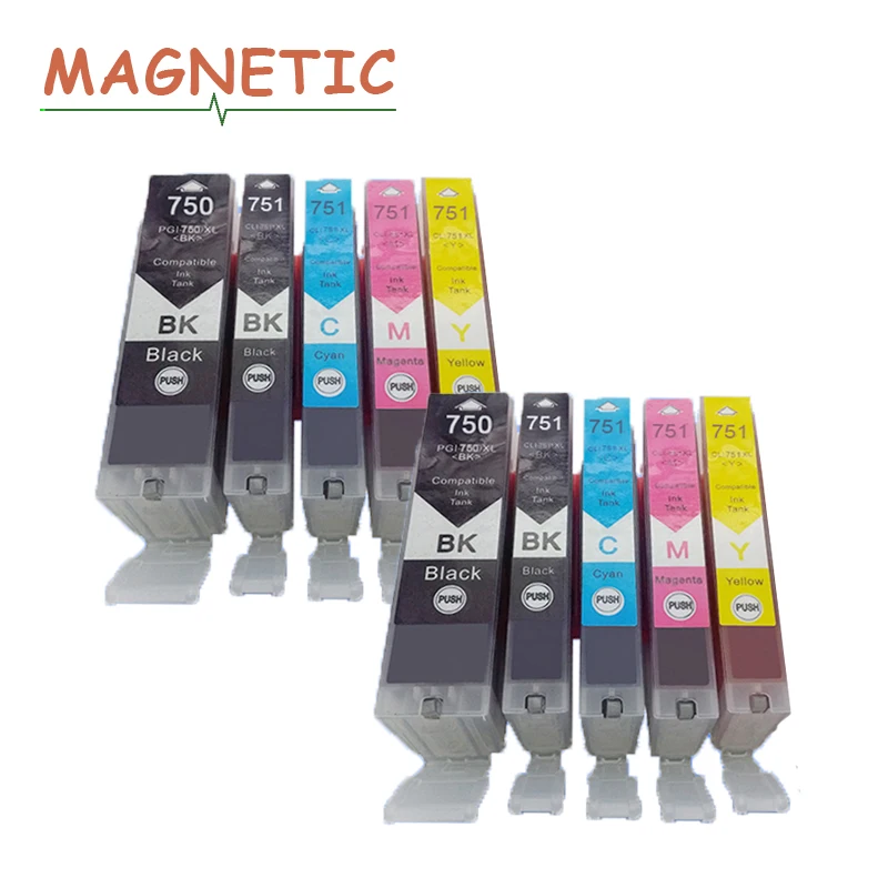 10 шт. картриджи для принтера canon PIXMA MG5470 MG6470 MX727 MX927 IP7270 IX6770 MG5570 6870|ink cartridge|compatible ink