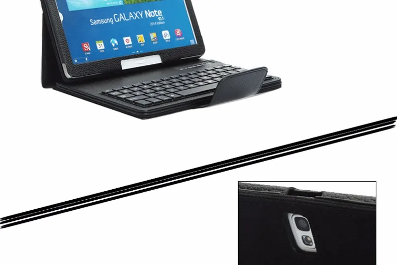 Отсоединяемый беспроводной Bluetooth чехол-клавиатура для samsung Galaxy Note 10,1 Edition P600 P601 P605 T520 подставка литчи Funda чехол