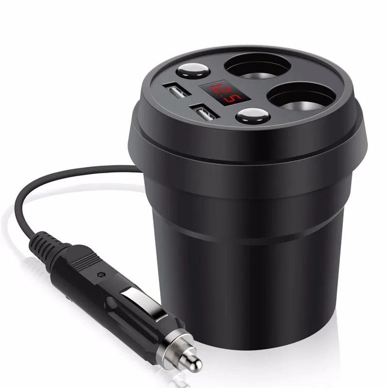 USB Автомобильное зарядное устройство двойной 3.1A Быстрая зарядка USB Автомобильное зарядное устройство с 2 гнездами прикуривателя для iphone samsung смартфон