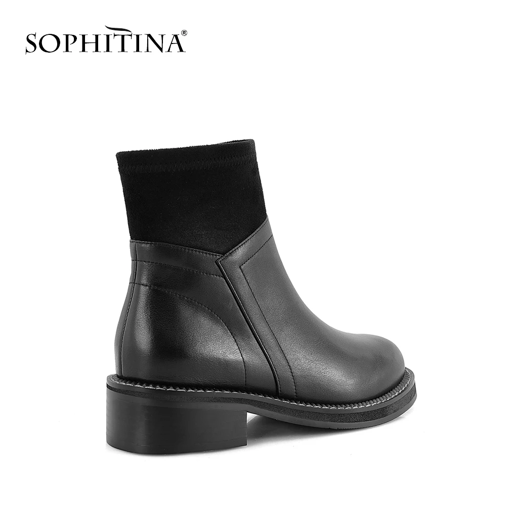 SOPHITINA/Ботинки женские на осень и зиму. Повседневные ботинки из натуральной кожи
