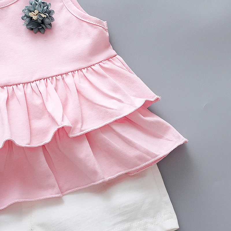 BibiCola/комплект летней одежды для маленьких девочек детские комплекты Одежда