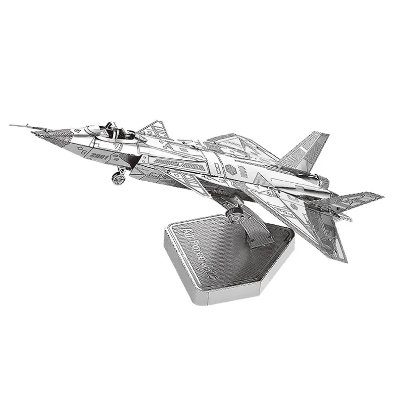 2 шт. 3D металлический нано-головоломка J-15 J-20 истребитель ВВС собрать модель набор