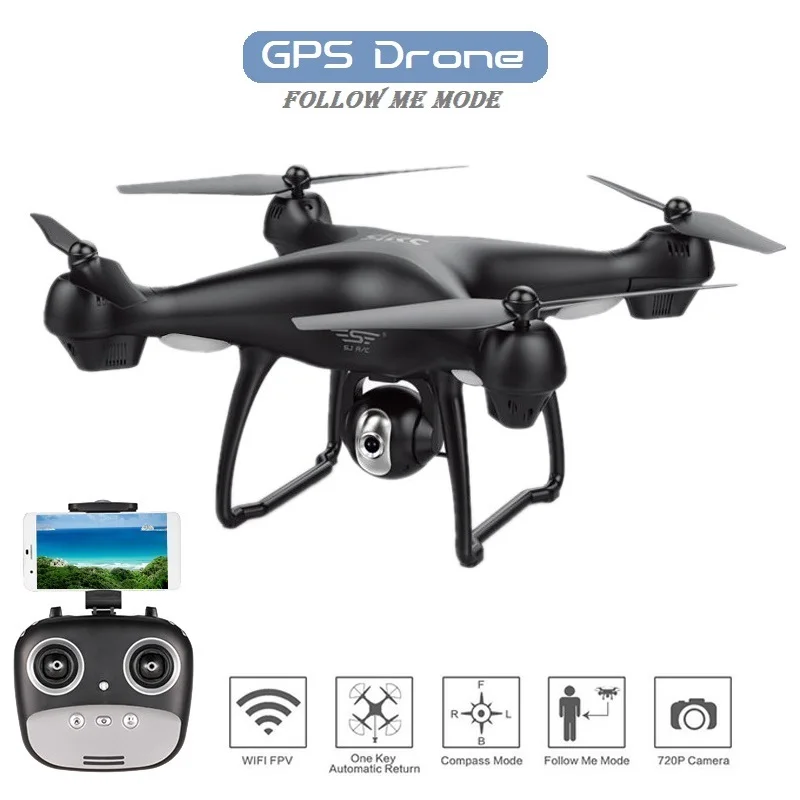 S70W GPS FPV Радиоуправляемый Дрон с 1080P HD Регулируемая широкоугольная камера WiFi живое