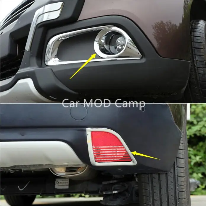 

Накладки на передние и задние противотуманные фары, для Peugeot 2008, 2014, 2015, 2016, 2017, из хромированного АБС-пластика, аксессуары для стайлинга автом...
