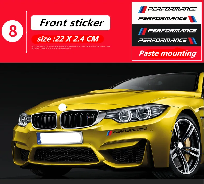 2 шт. наклейки на передний бампер bmw e90 e46 e39 e60 f30 f10 f34 x3 x4 x5 e70 f15 x6 M3 M5|Наклейки