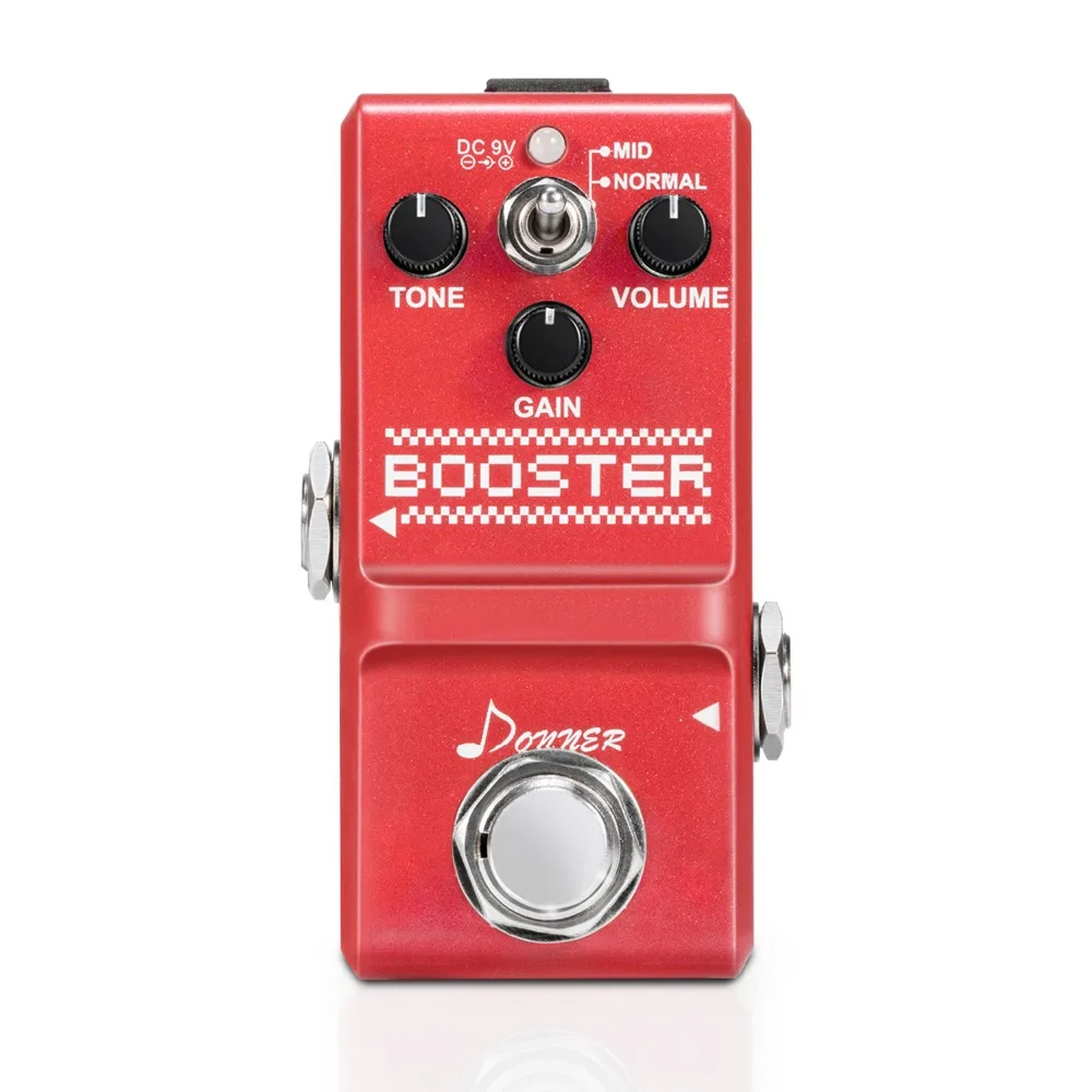 Гитарная педаль Donner с эффектом аналоговой цепи Boost Nano Metal Drive Effects Pedal True Bypass