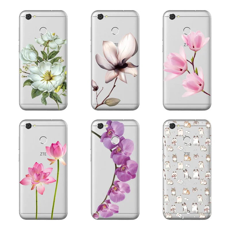Мягкий ТПУ для zte blade a510 a610 a601 a602 a520 a6 a910 чехол с цветком ZTE Blade x3 d2 защитный телефона