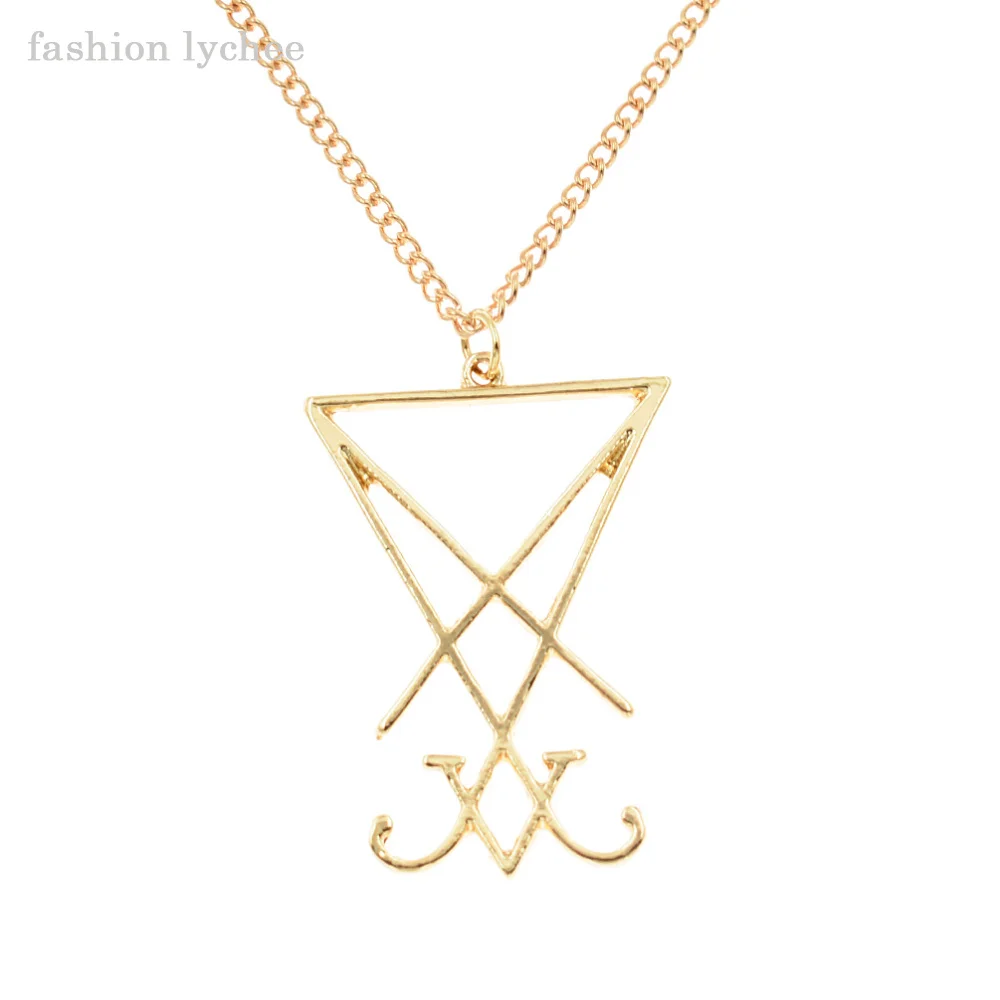 Модное мужское ожерелье с подвеской личи Новое поступление Sigil Of Lucifer амулет в