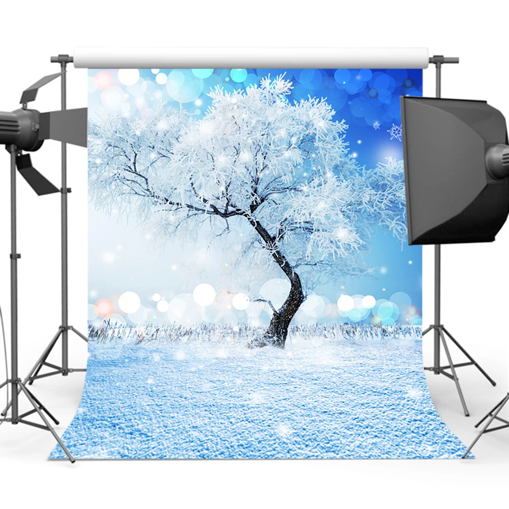 

Mehofoto Winter View Backdrop for Bokeh Photography White Snow Photo Background Booth Studio L-864