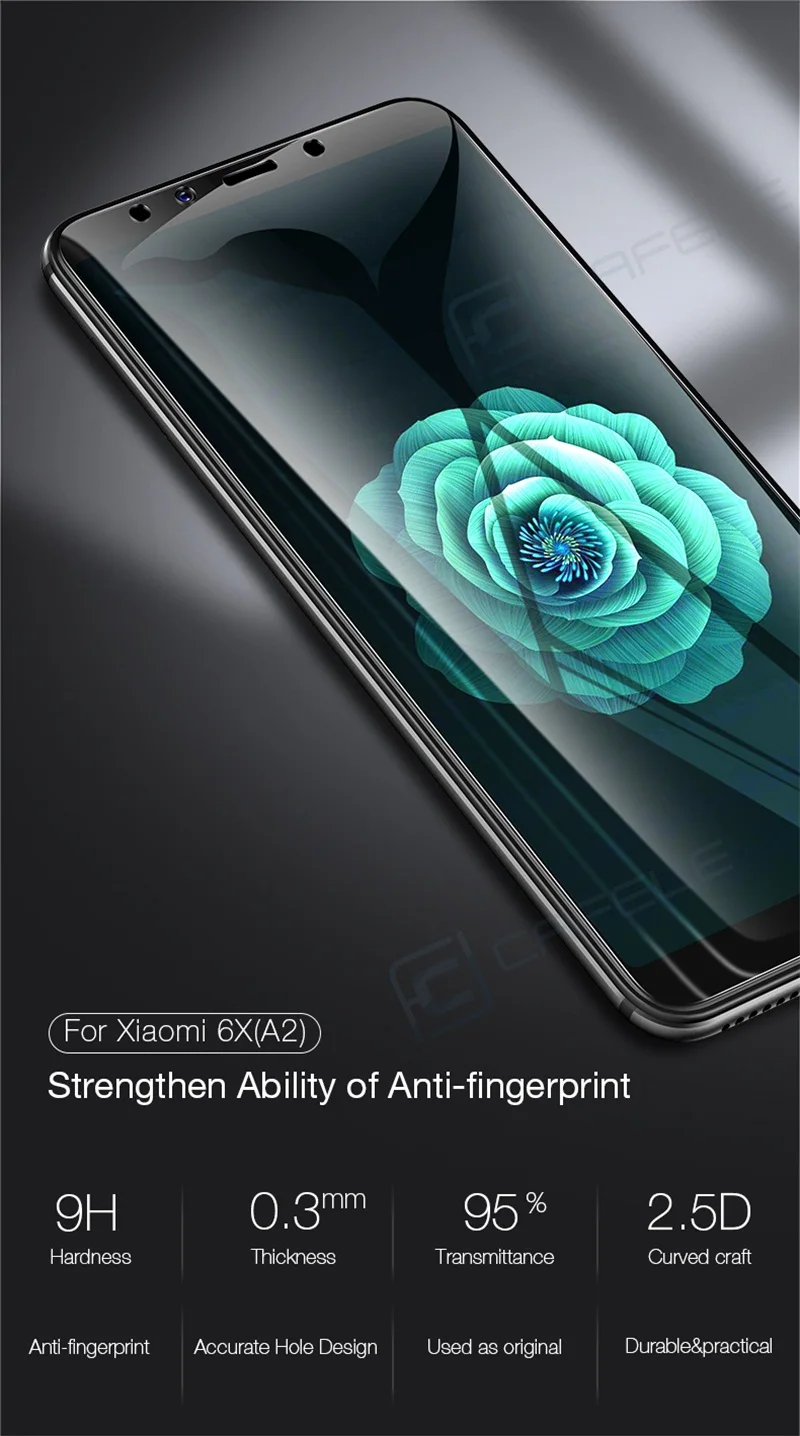 Защитная пленка Cafele для Xiaomi mi 9 se 8 6 A2 A1 6X 5X mi x 3 2 2S Pocophone F1 Red mi Note 7 K20 pro закаленное стекло не полное