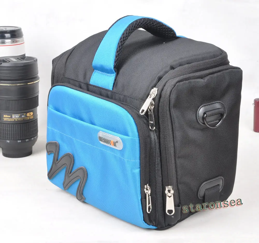 Синий наплечный портативный чехол для камеры DV Canon Sony Nikon Olympus PENTAX|bag hard case|bag casebag