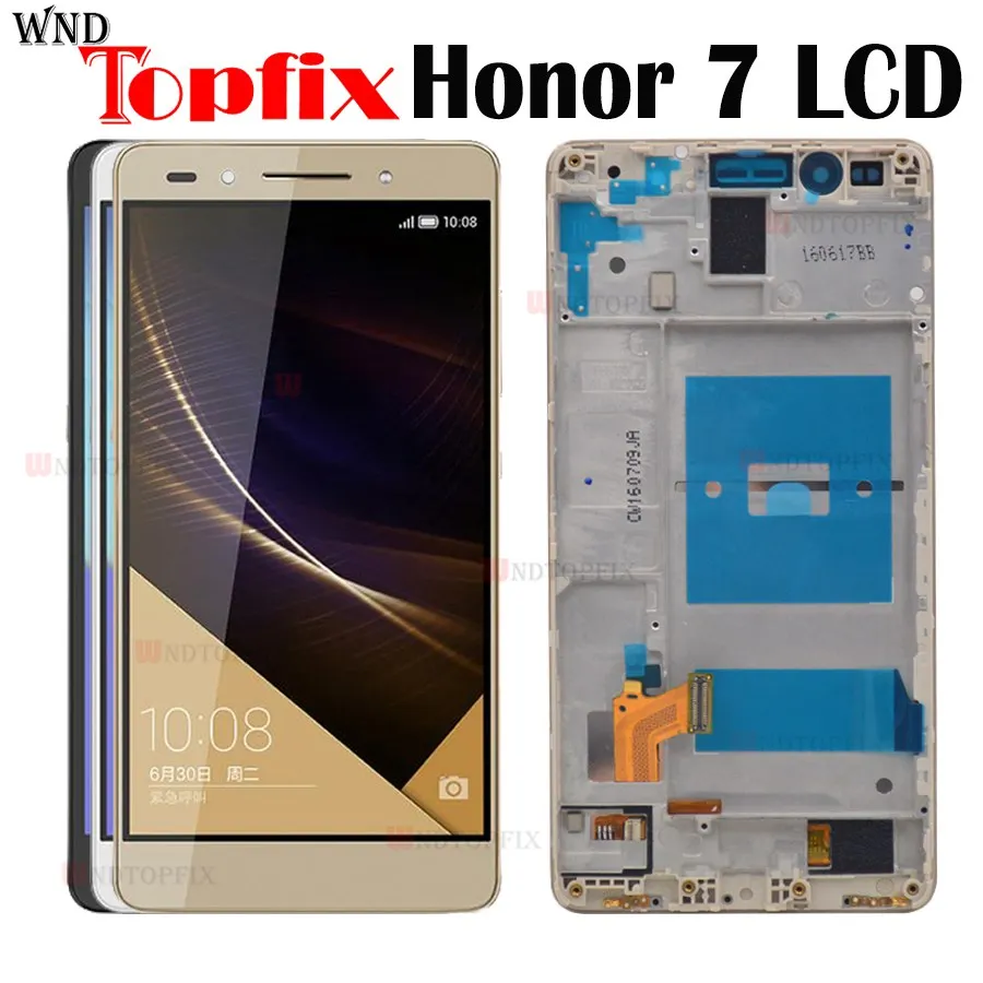 Сенсорный ЖК-экран для Huawei Honor 7 с рамкой ЖК-дисплей PLk-TL01H дисплей дигитайзер в