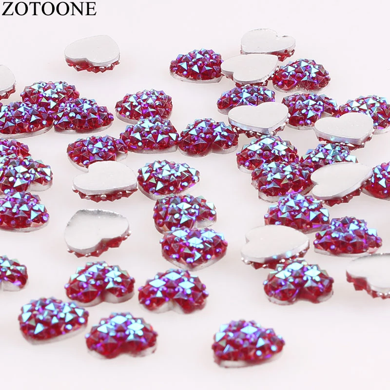 ZOTOONE 50 шт. искусство для ногтей сердце стразы кристалл дизайн маникюра стеклянные