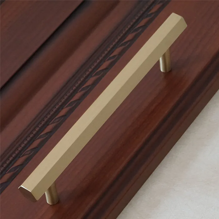 2,5 ''3,75'' 5 ''6,3'' 8,8 ''матовый медный шестигранник ручки для комода ручки для кухонного шкафа Ручка для ящика ручки для двери