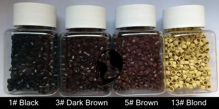 Оптовые продажи 20000 шт./лот 4 цвета перьев для наращивания волос кольца волос|micro