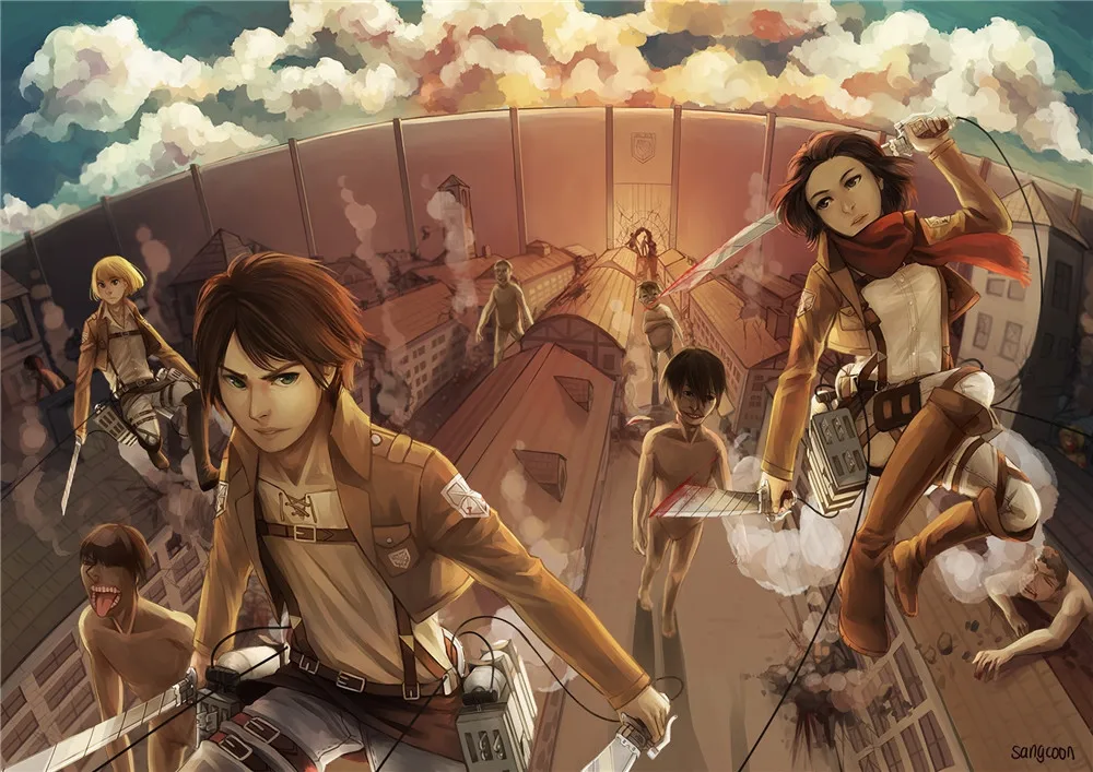 Аниме постеры Токийский отбеливатель атака на Титанов Гуль Fate Zero картины