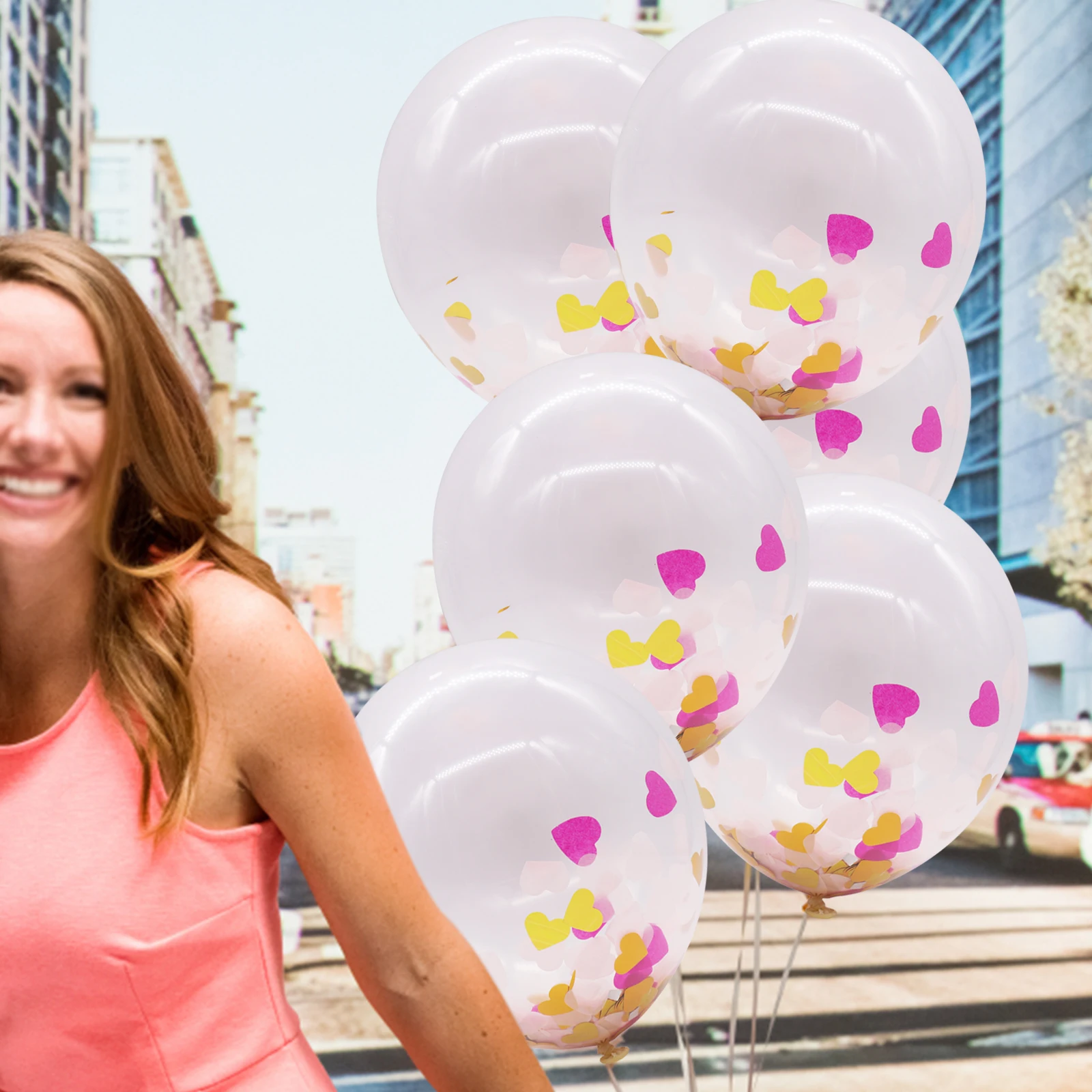 1pcs Wedding Decoration Confetti Balloons Pink Birthday Party Love For Engagement Home DIY | Дом и сад