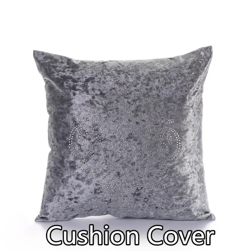 Flower Grey Качественная плотная Двусторонняя Бархатная подушка с цветочным узором и лебедем в стиле ретро, домашний декор для дивана, стула, наволочка, Чехол 45*45 см, 50 60 - Цвет: Flower Grey