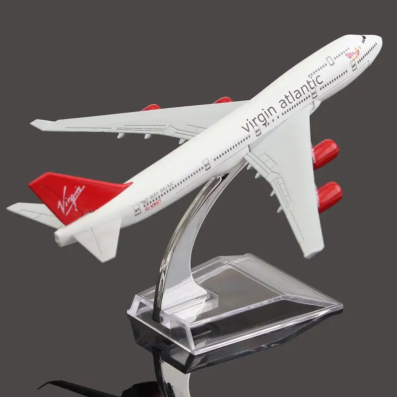 KIWARM 160 мм металлическая модель самолета B747 VIRGIN ATLANTIC самолет весы настольная игрушка Украшения стат