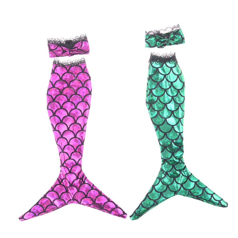 

2PCS/set Handmade Mermaid Tail Dress Dolls Party Dress Gown Skirt Fashion Clothes For Doll Baby Toy