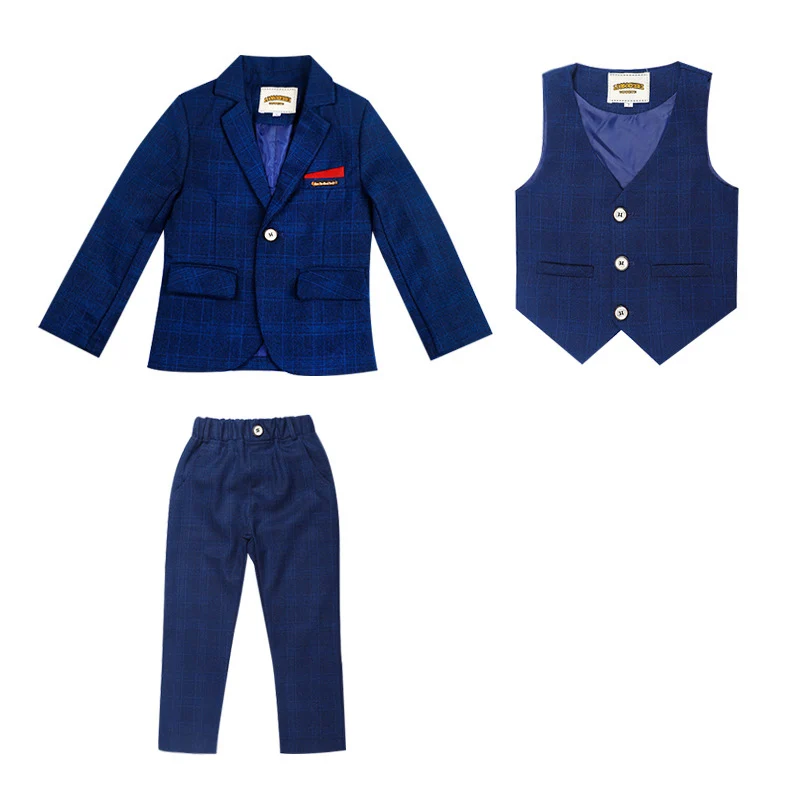 Jacket vest pants C Свадебные костюмы для мальчиков с цветочным принтом; детский Блейзер; жилет и брюки; галстук; 4 предмета; торжественный смокинг; комплект одежды для джентльмена; Детский костюм для выступлений - Цвет: Jacket vest pants C