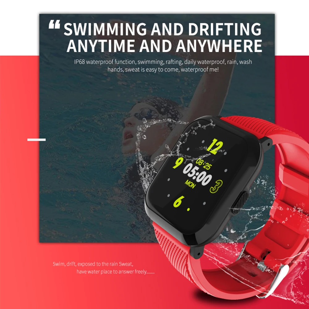 SZMUGUA Bluetooth Smart Bracelet For Men IP68 Waterproof Heart Rate Monitor Sports Activity Fitness Tracker watch | Электроника